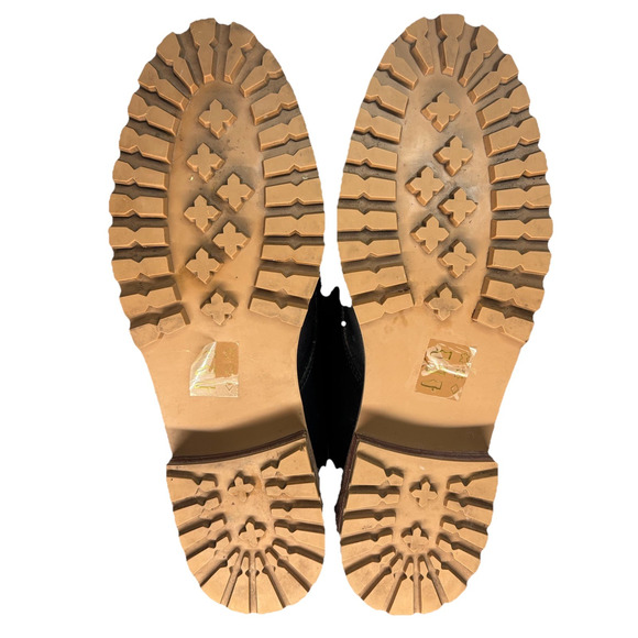 Madewell Claire Soft Leather Combat Boot Womens 9 Black Lugsole Lace Up Chunky - Picture 11 of 13